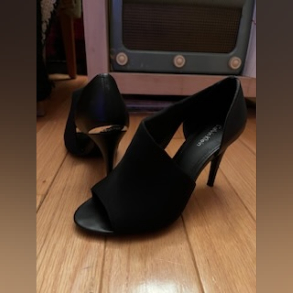 Calvin Klein open toe heels
